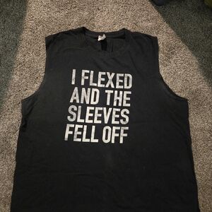 Black Sleeveless Men's Shirt XL